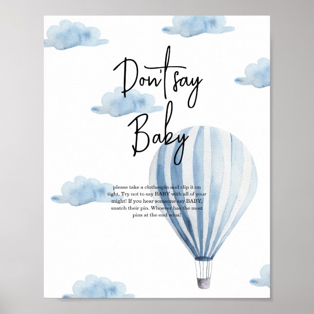 Póster Globo aerostático - No digas bebé (Frente)