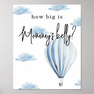 Póster Globo aerostático - Qué grande es la barriga de Ma