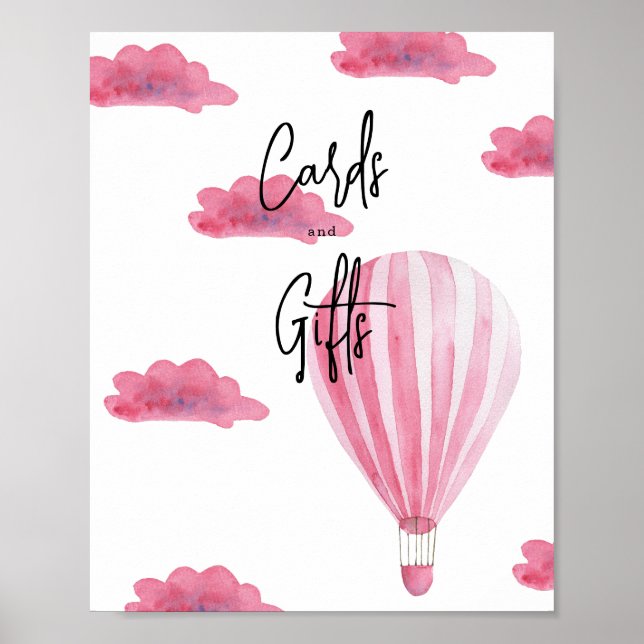 Póster Globo aerostático - tarjetas y regalos (Frente)