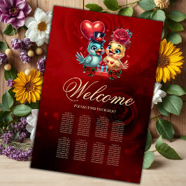 Póster Globo cardíaco y magia Rosa: un romance de plumas,