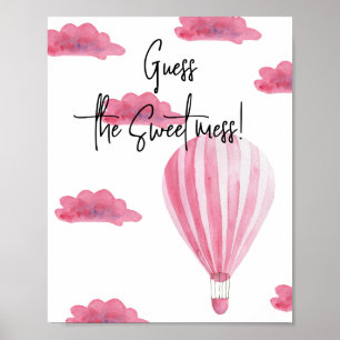 Póster Globo de aire caliente - Adivinen el dulce desorde