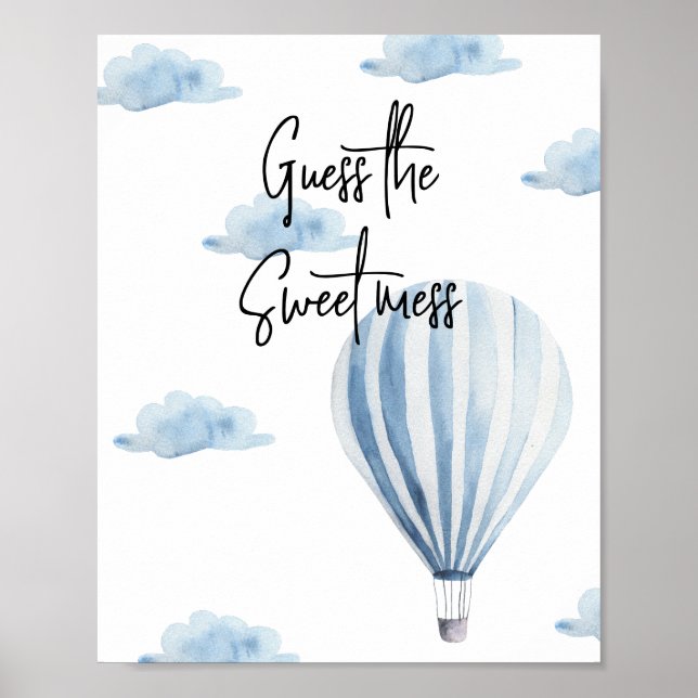 Póster Globo de aire caliente - Adivinen el dulce desorde (Frente)