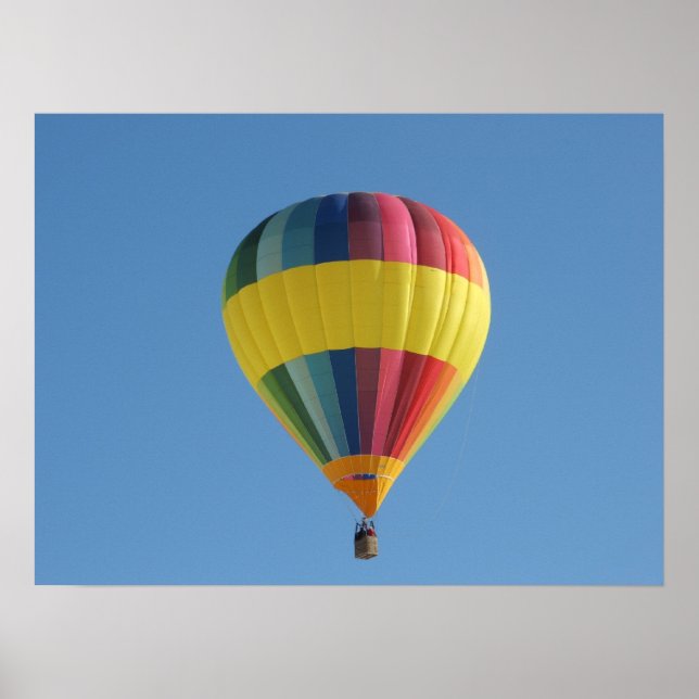 Póster Globo de aire caliente colorido (Frente)