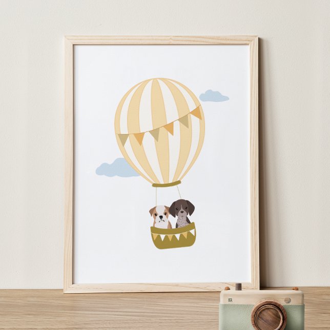 Póster Globo de aire caliente con cachorros Poster de dec (Subido por el creador)