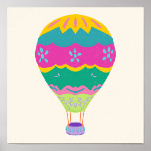 Póster Globo de aire caliente del conjunto "Dream to Fly"