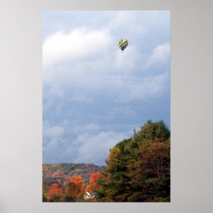 Póster Globo de aire caliente en el cielo