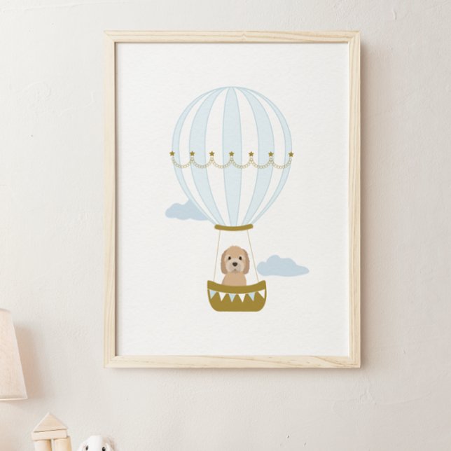 Póster Globo de aire caliente Goldendoodle Nursery Decora (Subido por el creador)