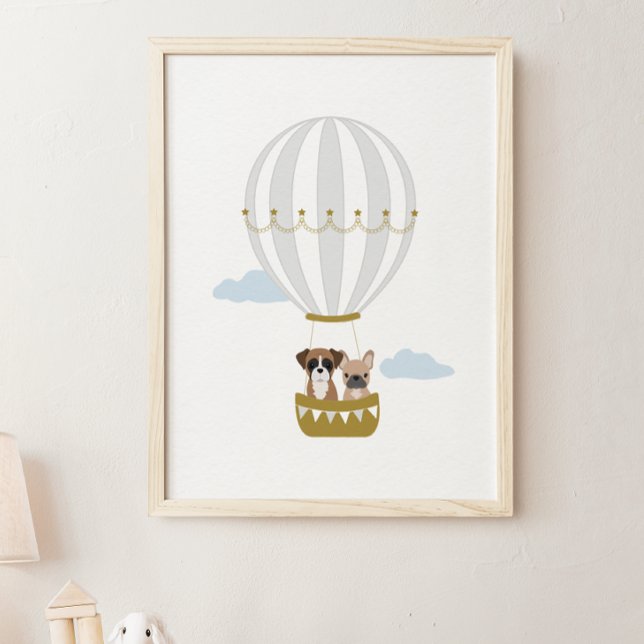Póster Globo de aire caliente gris cachorra Poster de dec (Subido por el creador)
