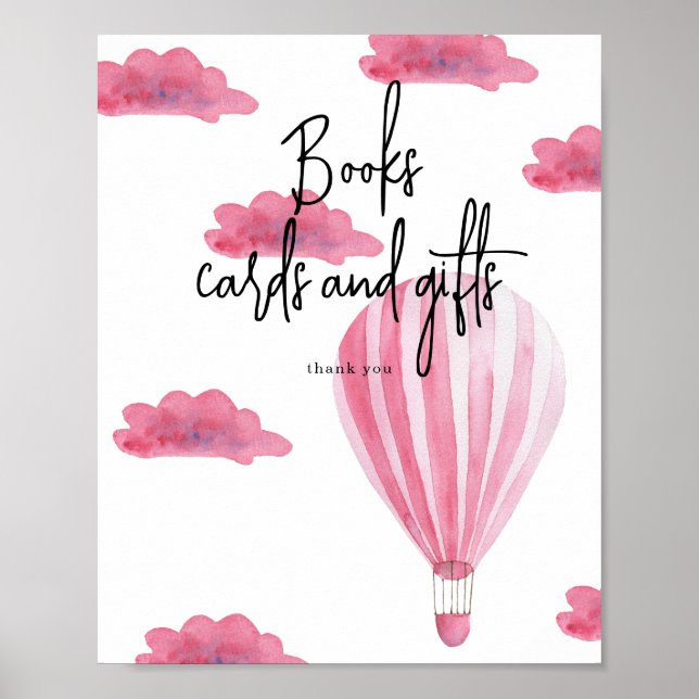 Póster Globo de aire caliente - Libros, tarjetas y regalo (Frente)