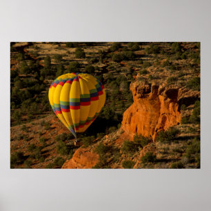 Póster Globo de aire caliente, Red Rock, Coconino Nationa