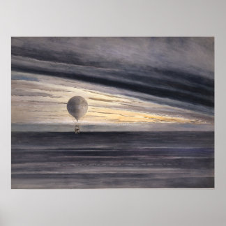 Póster Globo de aire caliente Zénith en Sunrise o Sunset
