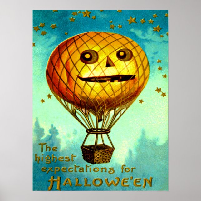 Póster Globo de aire Jack O' Lantern (Frente)