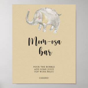 Póster Globo de elefante \ barra Mom-osa