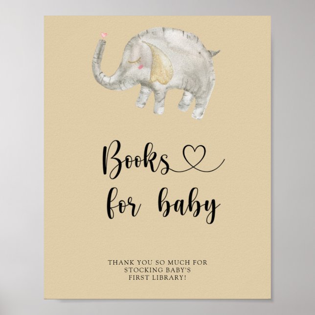 Póster Globo de Elefante de Agua - libros para bebé (Frente)