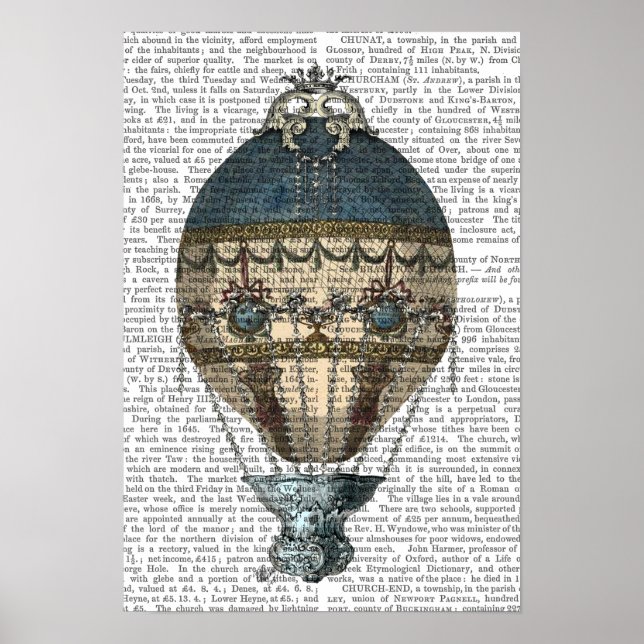 Póster Globo de fantasía barroco 2 (Frente)