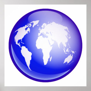 Póster Globo del mundo