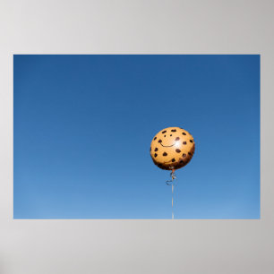 Póster Globo marrón y negro