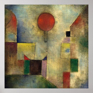 Póster Globo rojo Paul Klee