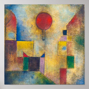 Póster Globo Rojo Paul Klee