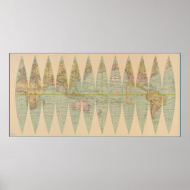 Póster Globo terrestre desestructurado (1887)