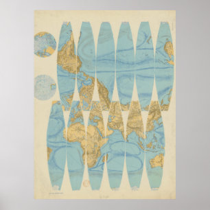 Póster Globo terrestre desestructurado (1892)