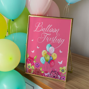 Póster Globo Twisting Alice En Florines Maravillosos