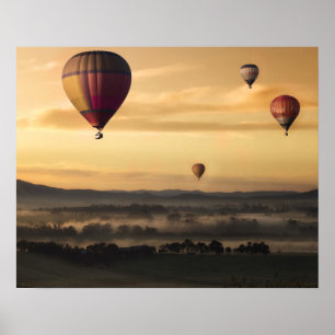 Póster Globos aerostáticos majestuosos