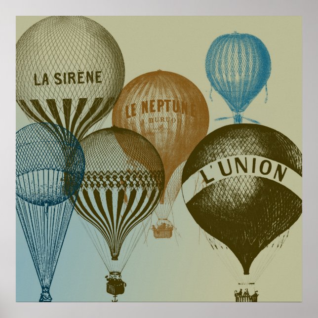 Póster Globos de aire caliente (Frente)
