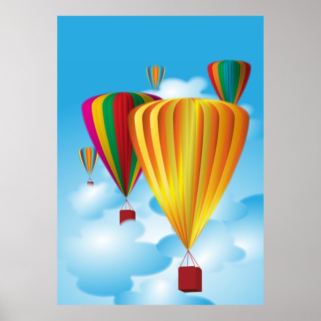 Póster Globos de aire caliente (Frente)