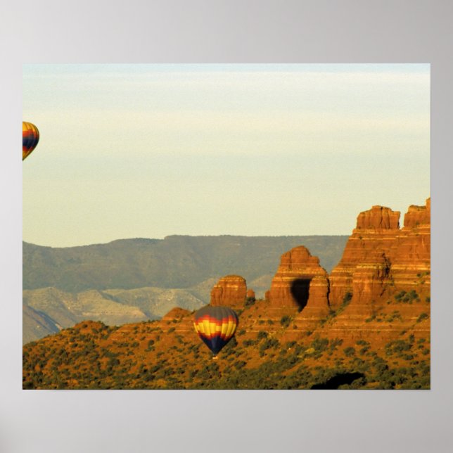 Póster Globos de aire caliente en Sedona, Arizona, EEUU. (Frente)