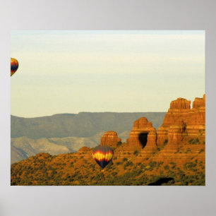 Póster Globos de aire caliente en Sedona, Arizona, Estado