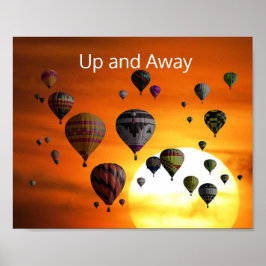 Póster Globos de aire caliente en vuelo