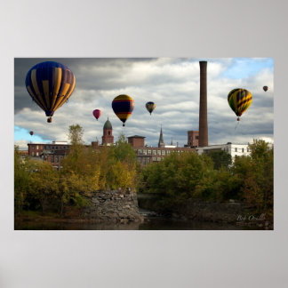 Póster Globos de aire caliente Lewiston Maine