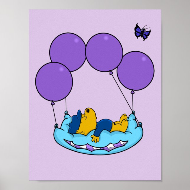 Póster Globos de almohada de Ferald (Frente)
