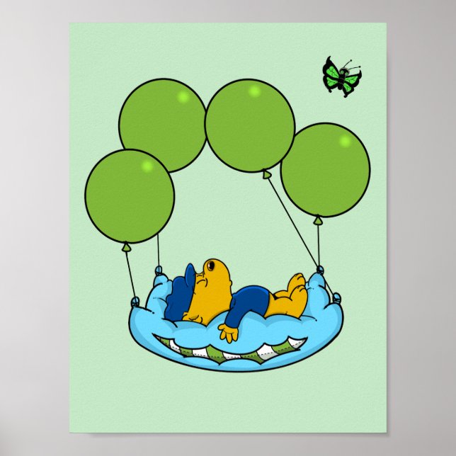 Póster Globos de almohada de Ferald (Frente)
