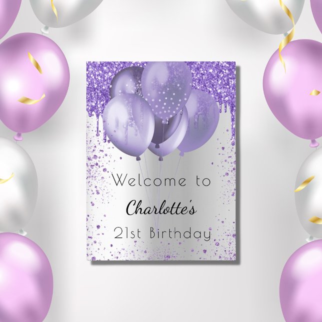 Póster Globos de bienvenida para purpurinas violeta de pl (Subido por el creador)