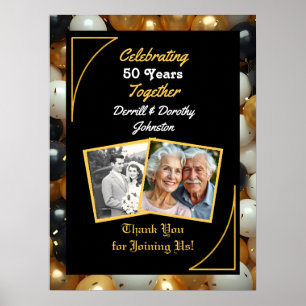 Póster Globos de oro y negro 50 años