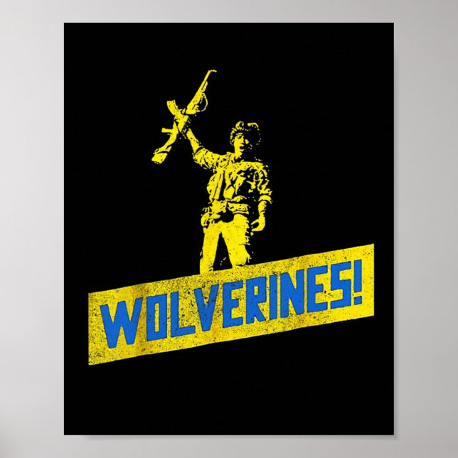 Póster Globos de Wolverines apoyan a Ucrania (Frente)