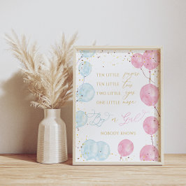 Póster Globos El Rótulo de los niños o los Chicas