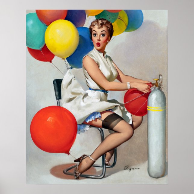 Póster Globos Pin Up (Frente)
