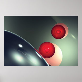 Póster globos rojos