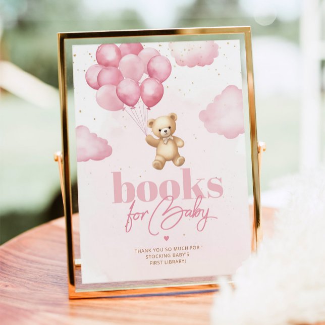 Póster Globos rosados de oso de peluche bebé Books para b (Subido por el creador)
