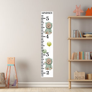 Póster Globos Verdes de Osito de Peluche