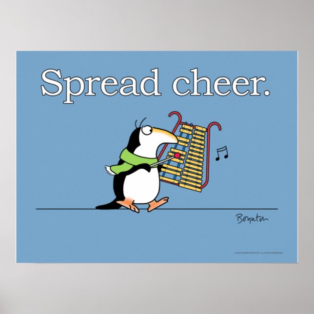 Póster GLOCKENSPIEL PENGUIN "Spread Cheque" Sandra Boynto (Frente)
