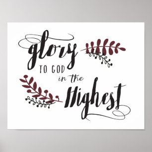 Póster Gloria a Dios en el Poster más alto