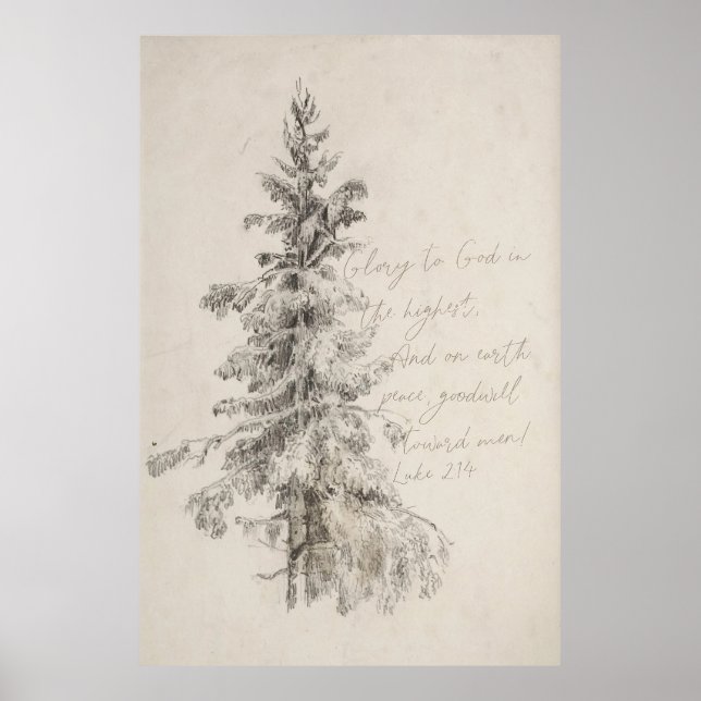 Póster Gloria a Dios en el poster más alto (Frente)