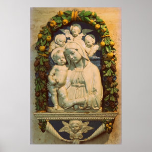 Póster gloria a jesús y maría