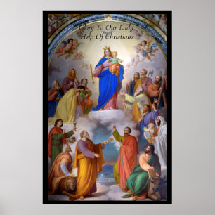 Póster Gloria a nuestra dama, ayuda de cristianos