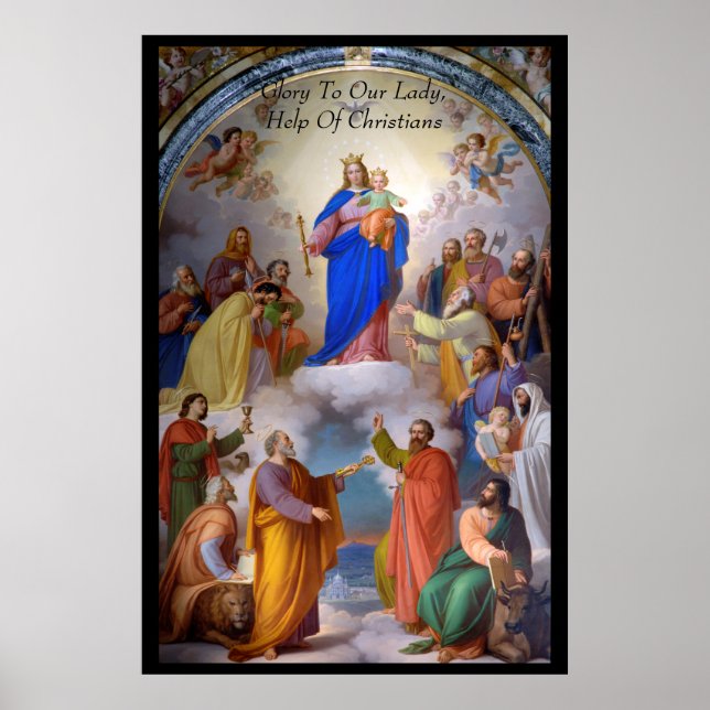 Póster Gloria a nuestra dama, ayuda de cristianos (Frente)