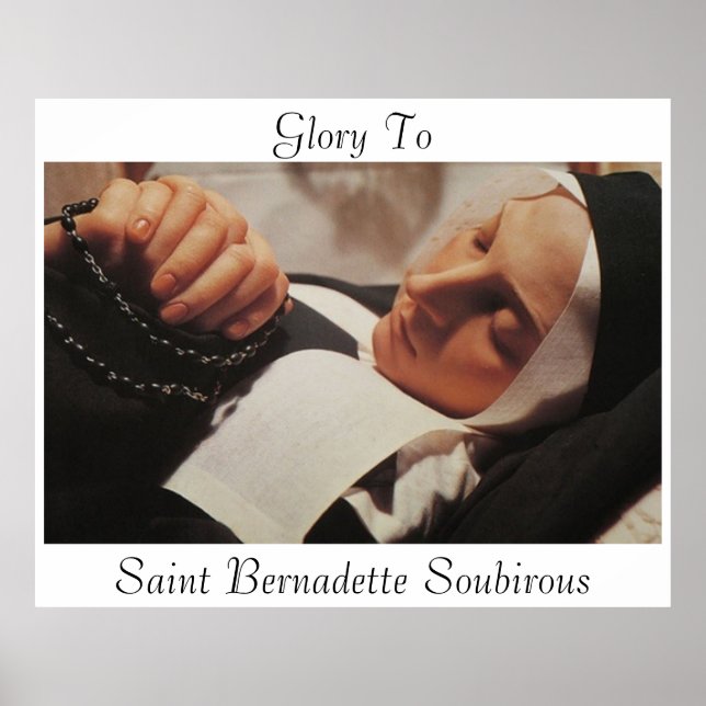 Póster Gloria A San Bernadette Soubirous (Frente)